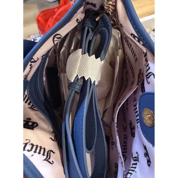NWT Juicy Couture Strawberry Festival Mini Tote Bag - Denim Multi - Picture 7 of 8